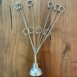 Silver-tone photo/postcard stand - EUC